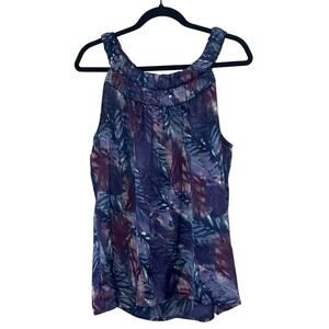 AB Studio Pink & Purple Patterned Sleeveless Top